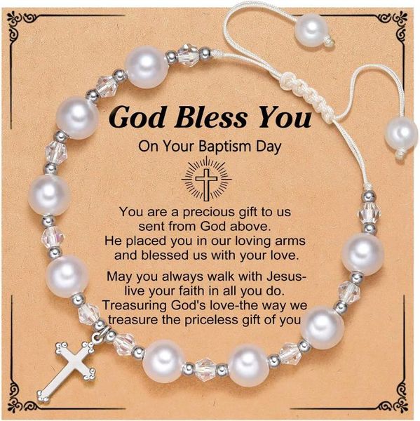 Garotas de Strand Girls Bracelet Baptism Gifts for Girl Confirmation First Comunhão Bracelets adolescentes adolescentes