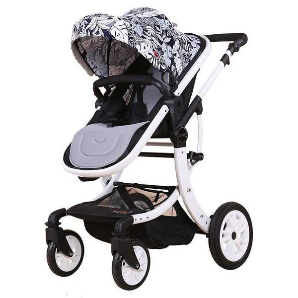 Carrinhos# Novo carrinho de bebê 2 em 1Green Carriques de carrinho de bebê PRAM High Lands Pram para Baby Travel Pushchair Pink Car Baby Car T240509
