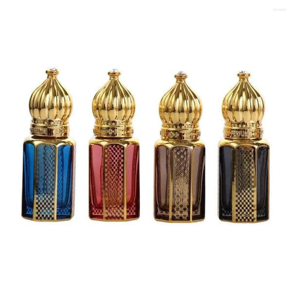 Garrafas de armazenamento eletroplicar mini amostra giratória frasco reabastecido garrafa de perfume vazio de luxo viagens de óleo essencial de luxo