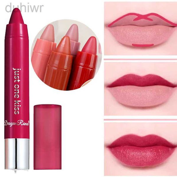 Matite per labbra per rossetto opaco nudo opaco durevole per il colore impermeabile a colori non appiccicosi a tazza di rossetto cosmetici femminili rivestiti D240510