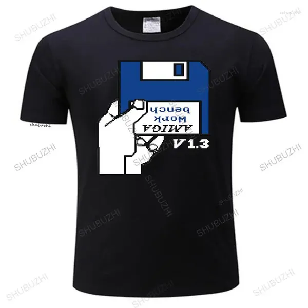 Magliette da uomo uomo mast maglietta maglietta maglietta t-shirt nero amiga 500 workbench unisex unisex estate stampata maglietta euro dimensione