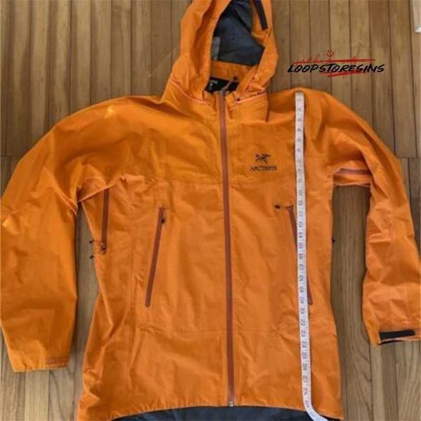 Designer marca di giacche con cappuccio con cappuccio con cappuccio Goretex Ski Ski Giacca da sci luminoso maschile arancione i07j