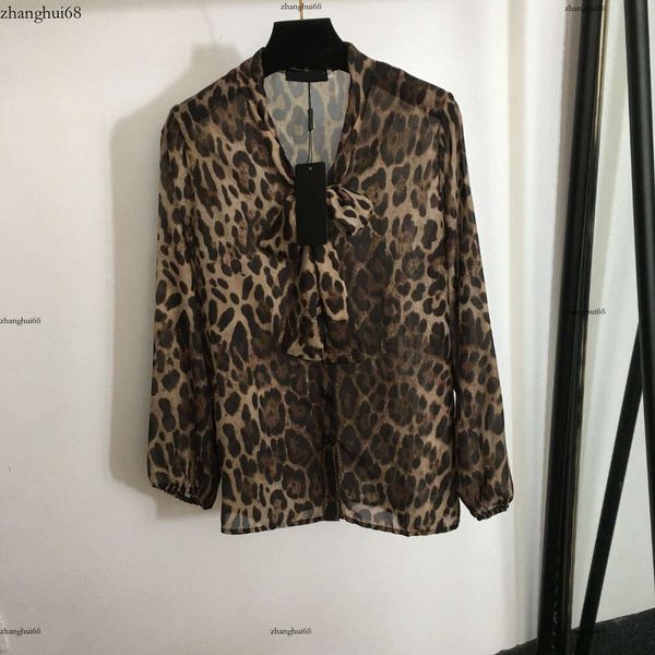 Designer Shirt Women Brand Clothing for Womens Summer Tops Fashion Leopard Logo Ladie a maniche lunghe Giacca 09 maggio 09 maggio