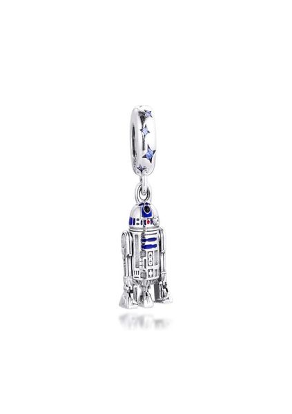 2020 VENDAÇÃO 925 STERLING SLATER STAR ROBOT CHARMS BEADS FIXA CARRAS ORIGINAIS DE BRACELEÇÃO CHARM PENDE