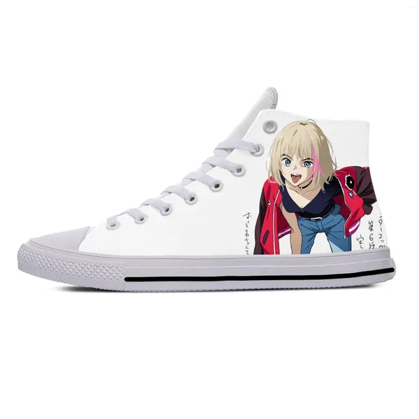 Lässige Schuhe Anime Cartoon Wonder Egg Priorität Kawai Rika süße hohe obere leichte Brettatmehr atmungsaktive Männer Frauen Turnschuhe