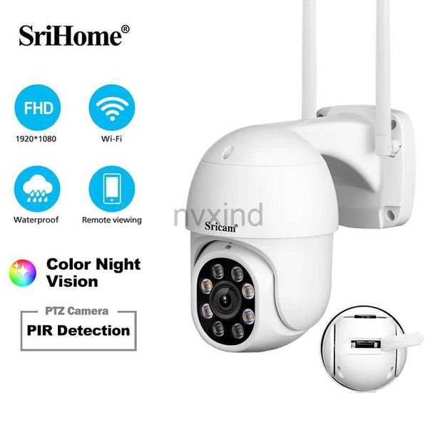 IP-Kameras Srihome SP028 2MP SH052 5MP PTZ WiFI Camera AI Automatische Tracking Outdoor IP-Kamera 2-Wege-Audio-Farb-Nacht-CCTV-Überwachung D240510