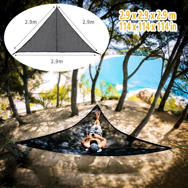 Triângulo de sobrevivência do jardim ao ar livre Sleeping Hammocks portáteis de turistas para equipamentos de acampamento Leisure 240430