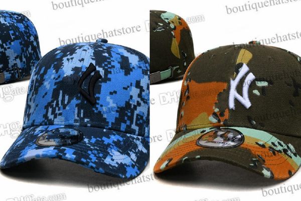 Mais recente 26 cores Basbol masculino Chapéus do Snapback Men Black Pink Hip Hop Golf Golf Camo Color Color New York 