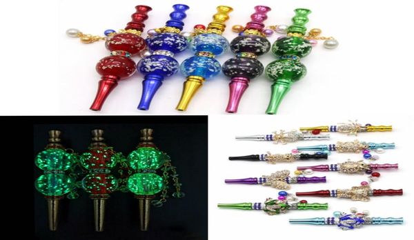 Testa di giaccino luminoso intero in metallo punta per la bocca di boccagli accessori per giaccancio accessori di lusso shisha blunt holder2500477