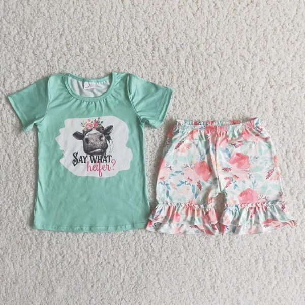 Одежда Summer Fashion Mabd Girls Pink Abrimelon Bubble Shorts Set Set Оптовая бутика детская одежда