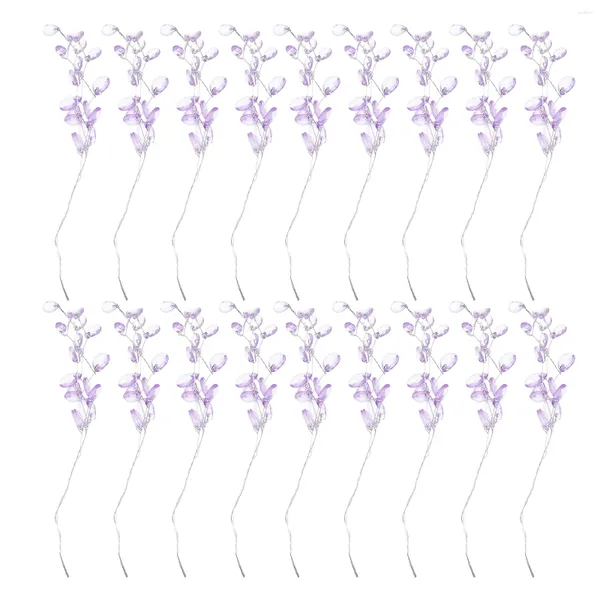 Fiori decorativi steli da 16 cm decorazioni per tallone acrilico gocce spray per artigianato fai -da -te da sposa (bianco/viola/blu/rosa/rosso)