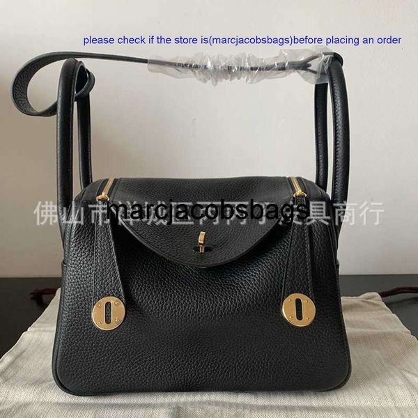 Дизайнер Birkinbag Lind Bags Original TC Leather Pure Hand Wax Thread Togo LD26 Bag Black Gold Button Elephant Grey Ayw Hv1l Kellyity