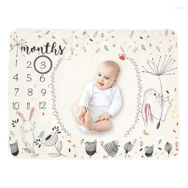 Одеяла бросают 1 Set Baby Monthly Record Growntone Milestone Bornel Born Pography Kitpp
