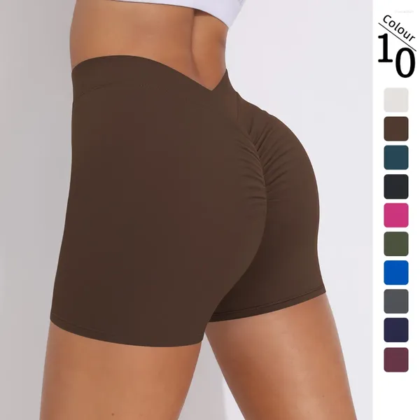 Shorts attivi V-Waist Scrittura Bugym Women Workout Fitness Yoga Pants Funzionamento Collaborazioni allenamenti di allenamento Leggings Female Activewear Female Activewear Female Activewear