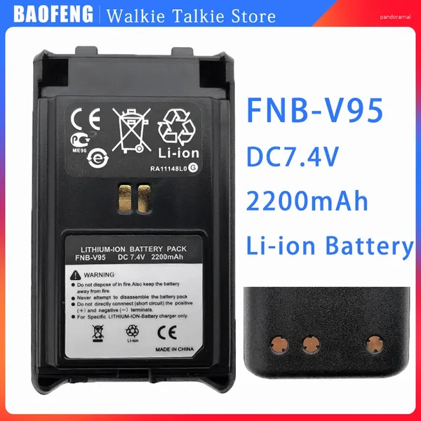 Walkie Talkie Battery FNB-V95LI Lithium 1800Mah battenti ricaricabili compatibili con VX-350/VX351/VX354 Interphone