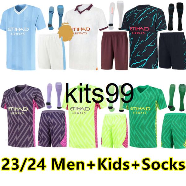 Haaland Soccer Jerseys 23 24 De Bruyne Phillips Mans Cidades Grealish Ferran Mahrez Foden Bernardo Joao Cancello Z Rodrigo Camisa para crianças adultas