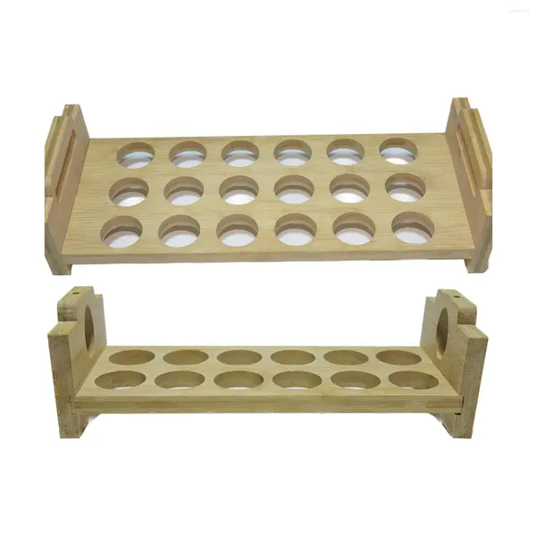 Küche Aufbewahrung Egg Organizer Counter Top Bauernhaus Display Holzschalenbehälter Rack für Supermarkt Pantry Tabletop Schrank Haushalt