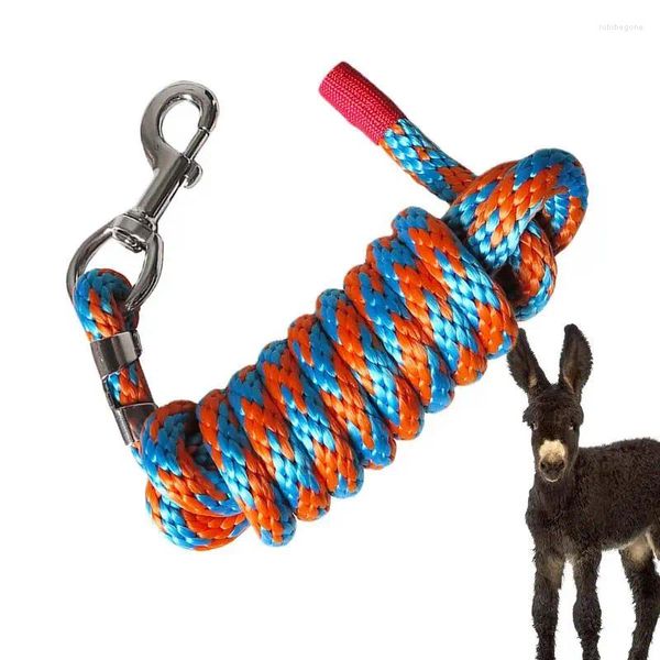 Collari per cani Horse Lead Rope Piet guinzaglio intrecciato gancio in lega di trazione pesante per asini di bestiame cani di grandi dimensioni