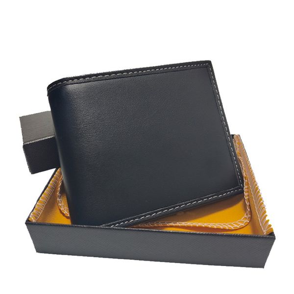 Bobao Designer Mens couro carteira de carteira de carteira de bolso clipe de caixa curto bolsa bolsa de moeda Fabrict of dobring off com caixa de aniversário gif 266y