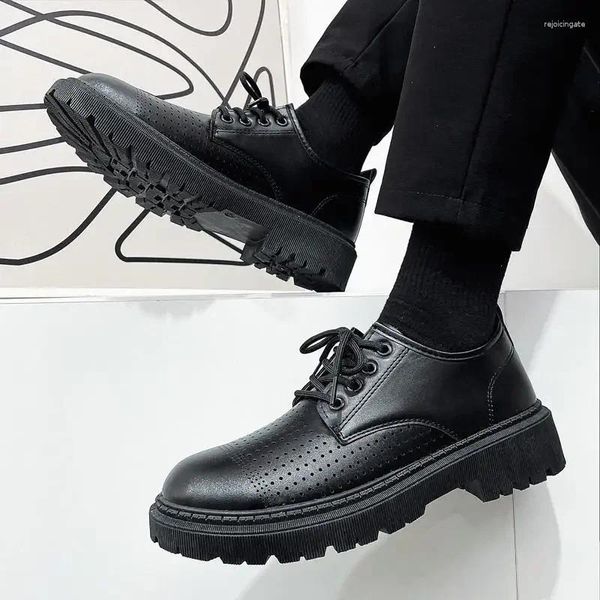 Vestido sapatos de vestuário formal masculino designer de luxo Oxford Black Patent Leather Italy