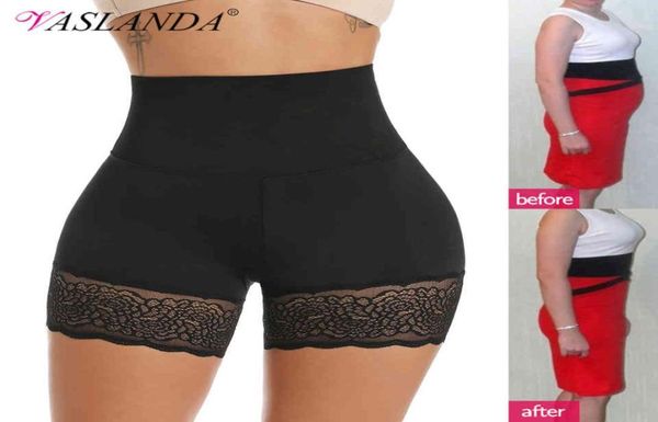 Frauenkörper Shaper Hochtaille Sicherheitsshorts Spitzenschläuche Tummy Control Höhen Schlampen Unterwäsche Forming Boxer Shells Shapewear5798193