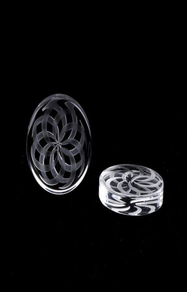 32mm OD Quarz -Kohlenhydratkappe mit 6 mm Quarz Terp Perlbällchen für 20 mm 25 mm OD abgeschrägte Kante flach oben dicke untere Quarz Banger2034944