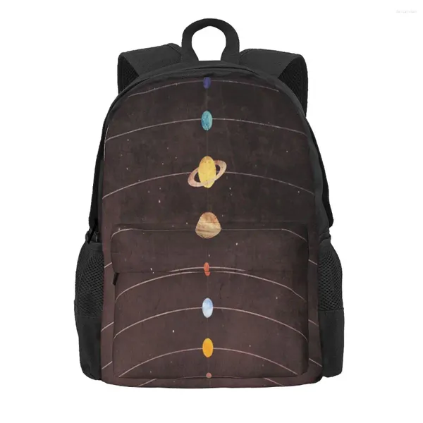 Backpack Solar System 3 Backpacks Men's Bags for Women Unisex Zipper Fechar Kawaii