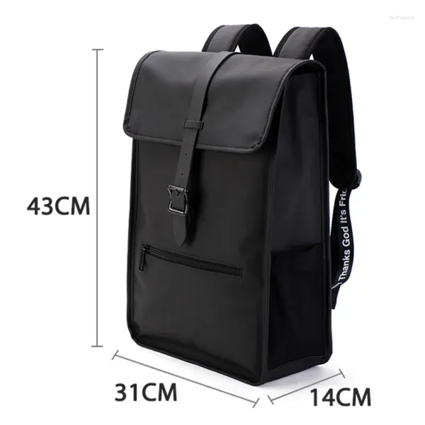 Школьные сумки мужской кожаный рюкзак ноутбук для 14 -дюймовых водонепроницаемы