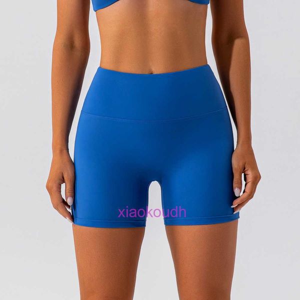 Lu Woman Yoga Sports Biker Hotty Hot Shorts Nude Nude Feminino Hip Lifting Running Fork Fitting Alto treinamento Leggings
