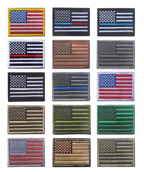 US -Flagge Moral Patches Uniform American Flags Patche Party bevorzugt Eisen auf der Armee Patch Applique Aufkleber für Hat Badge Stickerei Magi9020515