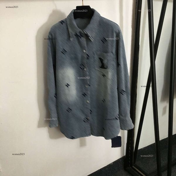 Women Coach Designer Giacca Brand Baseve Long Washing Fare vecchie camicie in denim Logo Fashion Logo Campo da viaggio Over -Coation May 08 maggio