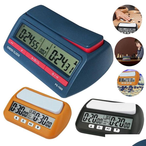 Schachspiele Wettbewerb Count Up Timer Professionelle digitale Uhr Plastik Batterie Batterieantrieb leichter Stoppuhr für das Brettspiel D DH3VF