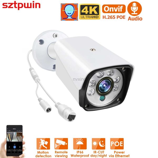 IP Kameralar 8MP 4K POE IP Kamera H.265 Ses Kayıt CCTV Yüz Algılama 5MP Su Geçirmez IP66 Açık Güvenlik Video İzleme XMEYE D240510