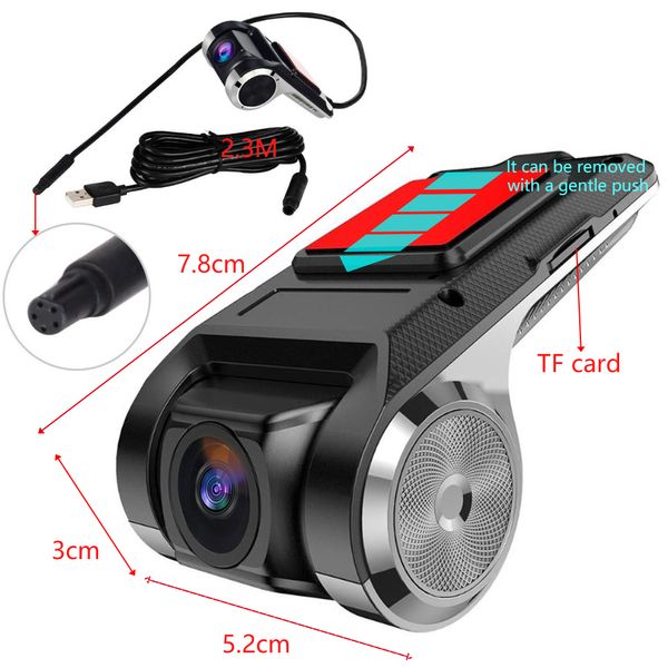 Moda Kalitesi Universal 1080p Destek Gece Vision Mini Araba Ön Kamera Video Kayıt Cihazı Ayna Dash Cam