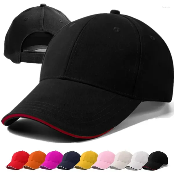 Captos de bola chapéus para homens casuais colorido liso Base de beisebol Mulheres ajustáveis ​​respiráveis ​​Hip Hop Streetwear Trucker Hat Hat