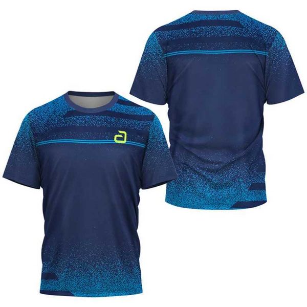 Camisetas masculinas de tênis de tênis de tênis masculino padrão de tenminton tênis de tênis de verão badminton tênis tênis tênis de tênis rápido seco de manga curta j240509