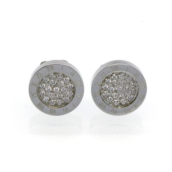 Moda nuovo marchio titanio acciaio romano diamanti heart orecchini per donna gioielli 18k orecchini placcati in oro per donna di San Valentino 204s