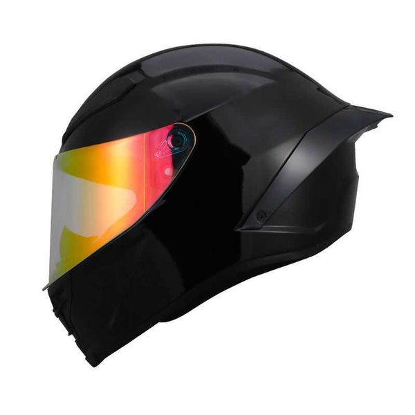 Designer AA Capacete AGV Capacetes completos Capacete de motocicleta DGL Capacete preto puro Cobertura completa Cool Large Tail Wing Mens e Mulheres Quatro Temporada Segurança de Corrida Off-Road