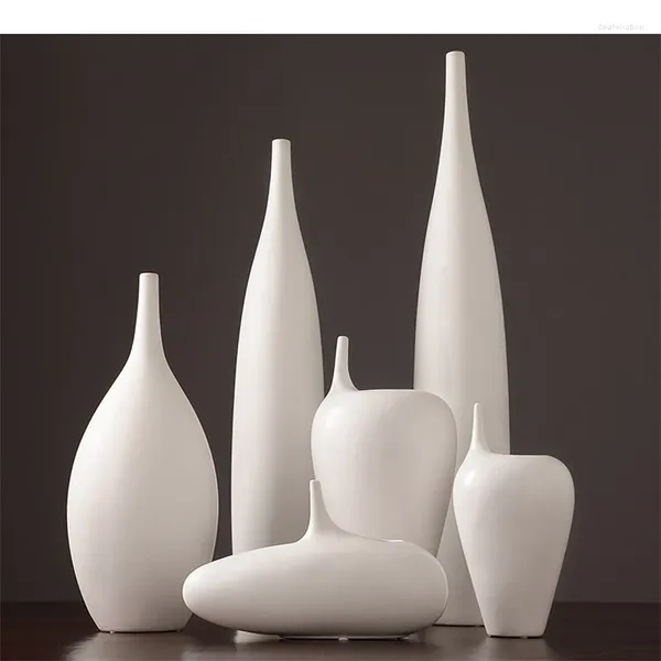 Вазы Минимализм белый керамический ваза