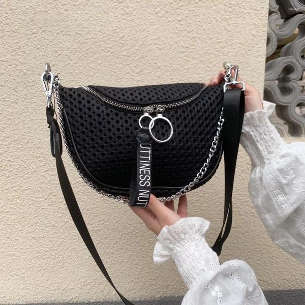 Bag Fashion Sattel für Frauen schwarze Handtaschen 2024 Frühlings Luxuskette vielseitige weibliche Reise Schulter Messenger Taschen SAC Luxe