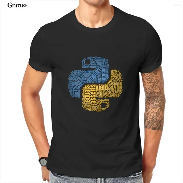 Herren -T -Shirts Großhandel Gespannte Casual Cotton S to 6xl Männer Python Word Cloud für Programmierer xxl 12411627