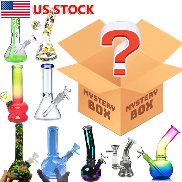 Rauchen Shisha 1pc Bilnd Box Glas Bong Wasserrohr Bong Becher zufällig + Schüssel