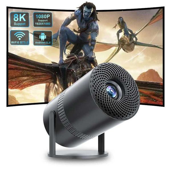 Проекторы zdssy Android 11 P300 Projector Free Style, подходящий для Samsung Xiaomi Android Wi -Fi Home Theatre 720p Outdoor 1080p 4K Поддерживает HDMI USB J0509