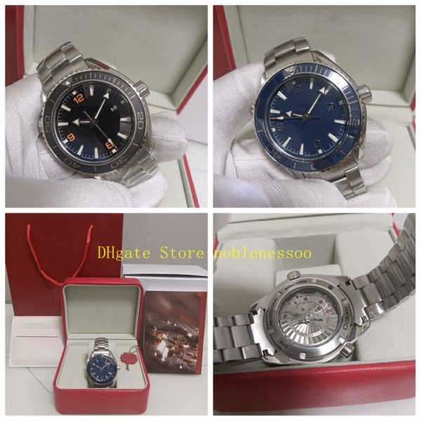 3 Color Cal 8900 с оригинальной коробкой мужской часы Mens Planet Blue Dial Ceramic Bezel 43 5 мм 600 м браслет из нержавеющей стали 247H