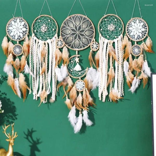 Figurine decorative 5 pezzi Dream Catchers decorazioni da parete boho sospeso per bambini camera da letto soggiorno per adulti casa decorazioni bohémien set di cammelli