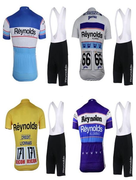 Новый классический Reynolds Cycling Jersey Set Set Bike Wear Jersey Set Set Bib Shorts Gel Pad Outdoor Спортивная велосипедная одежда Ropa Ciclismo6598040