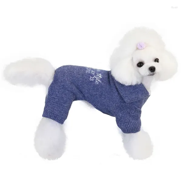 Vestido de vestuário de vestido de lã de lã para animais de estimação de macacão de inverno para cães pequenos macacões elásticos chihuahua poodle yorkshire