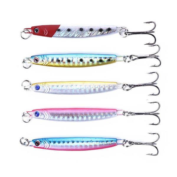 Iscas de iscas hengjia nova isca de metal isca dura de tração de pesca de chumbo com gancho aguardão 6Hook 14g 7cm Drop Delivery Sports Outdoors Otceq