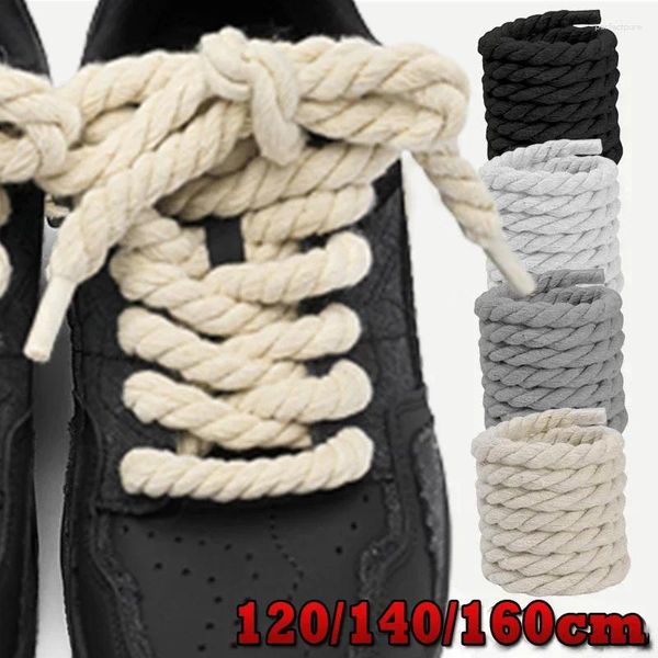 Schuhteile kühne Baumwollwäsche Twist Weboelaces Holzfarbe Seilschnüre Männer Frauen Trend Persönlichkeit Sport lässig Schuhe Dropsship