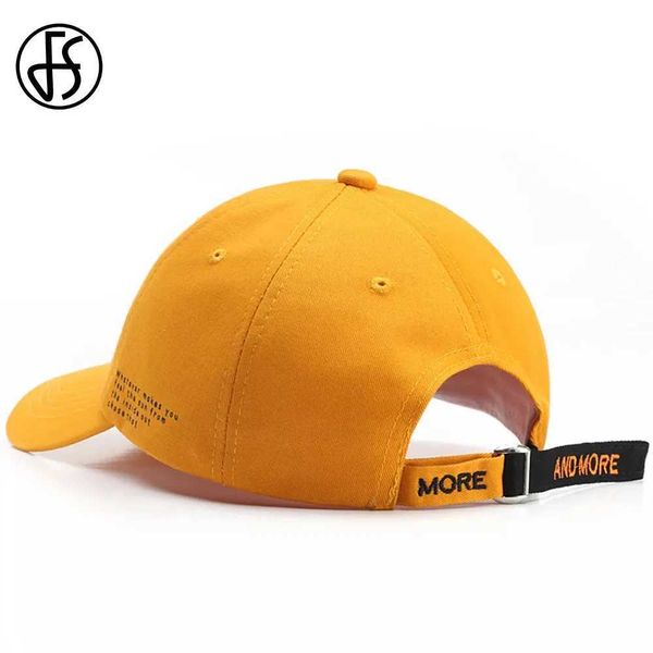 Ball Caps FS 2024 Giallo Snapback Hip Hop Caps Women Face Cap Cappello da baseball Cappello da baseball per uomini Cappelli per camionisti estivi Gorras Hombre Y240507